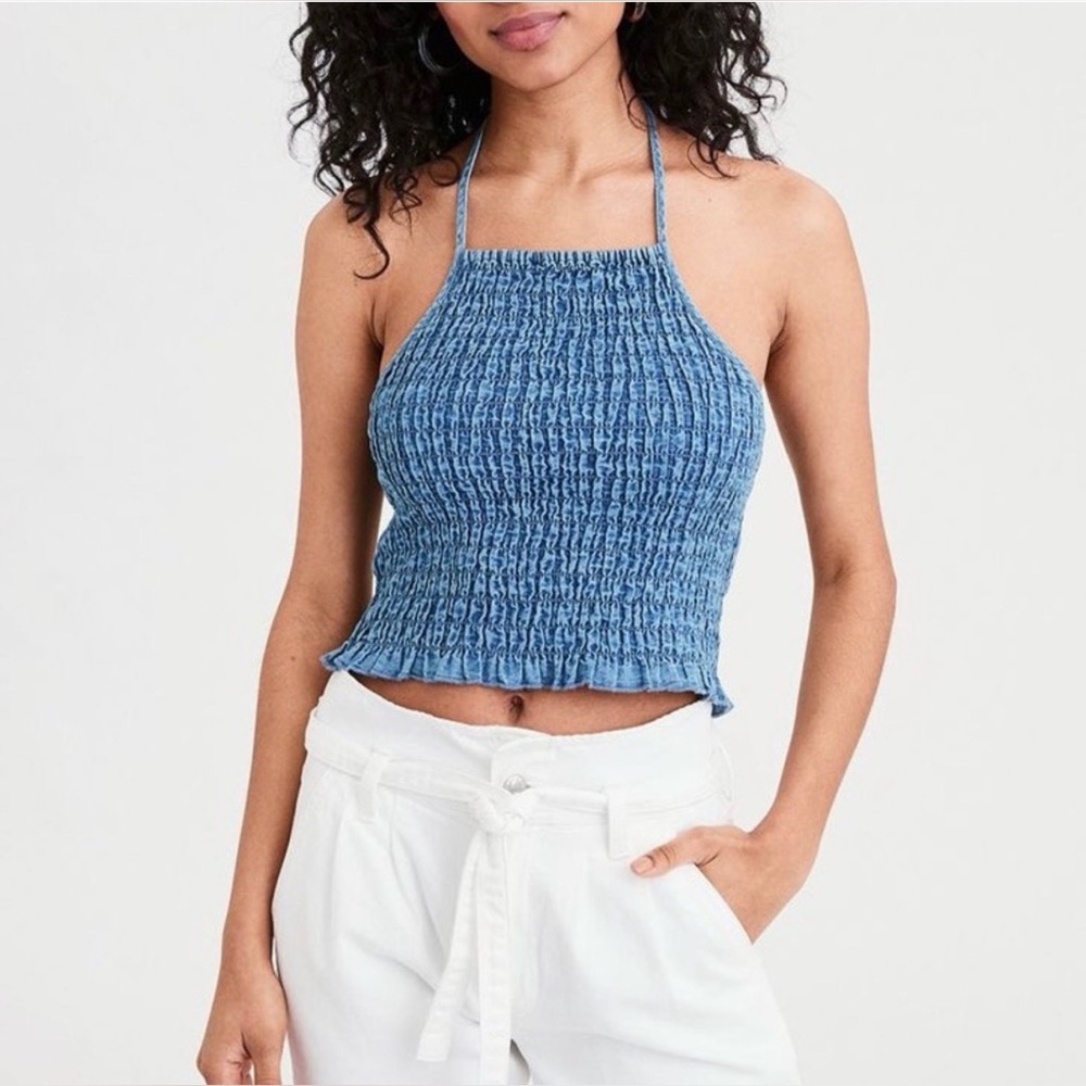 American Eagle Outfitters smocked halter